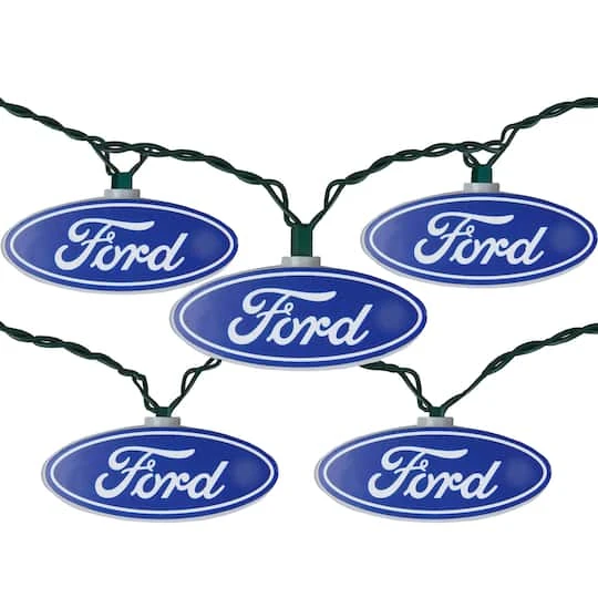 Northlight 10ct. Blue & White Ford Logo Novelty String Lights 4 Northlight 10ct. Blue & White Ford Logo Novelty String Lights - Image 2