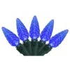 Northlight 70ct. LED Faceted C6 Christmas String Lights Blue -Northlight Shop D254077S 1