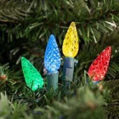 Northlight 70ct. Multicolor Faceted C6 LED String Lights -Northlight Shop D254080S 2