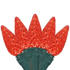 Northlight 70ct. LED Faceted C6 Christmas String Lights Red 24 Northlight 70ct. LED Faceted C6 Christmas String Lights Red -Northlight Shop D254083S 11