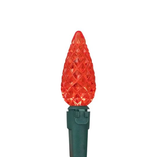 Northlight 70ct. LED Faceted C6 Christmas String Lights Red 15 Northlight 70ct. LED Faceted C6 Christmas String Lights Red - Image 13