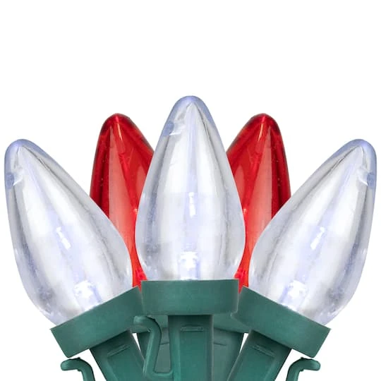 Northlight 25ct. LED C7 Christmas String Lights Red/White 5 Northlight 25ct. LED C7 Christmas String Lights Red/White - Image 3