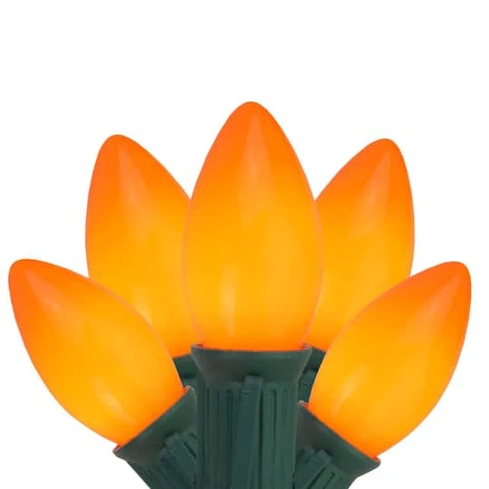 Northlight 25ct. Opaque C9 Christmas String Lights Orange 3 Northlight 25ct. Opaque C9 Christmas String Lights Orange