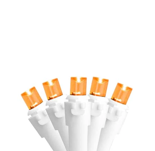 Northlight 50ct. LED Wide Angle Christmas String Lights With White Wire Orange 5 Northlight 50ct. LED Wide Angle Christmas String Lights With White Wire Orange - Image 3