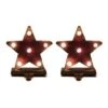 Glitzhome® 7.5" Marquee LED Star Stocking Holder, 2ct. -Northlight Shop D254144S 1