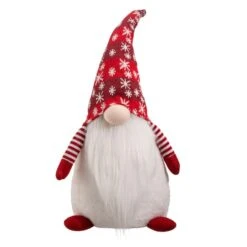 Glitzhome® 24" Red Christmas Gnome Décor Accent -Northlight Shop D254167S 1 1