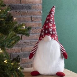 Glitzhome® 24" Red Christmas Gnome Décor Accent -Northlight Shop D254167S 2