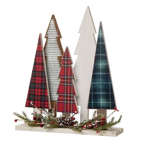 Glitzhome® 14" Wooden Christmas Tree Table Décor 8 Glitzhome® 14" Wooden Christmas Tree Table Décor - Image 6