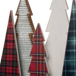 Glitzhome® 14" Wooden Christmas Tree Table Décor 15 Glitzhome® 14" Wooden Christmas Tree Table Décor -Northlight Shop D254176S 6