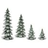 Melrose White & Green Tree Set, 6.5", 9", 13.25" & 18" 1 Melrose White & Green Tree Set, 6.5", 9", 13.25" & 18" -Northlight Shop D254736S 1