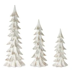 Melrose White Tree Set, 15", 18.5" & 24"
