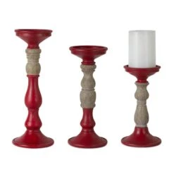 Melrose Candle Holder Set, 8.5", 10.5" & 12.5"