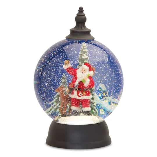 Melrose 9.25" Santa In Sleigh Scene Snow Globe 3 Melrose 9.25" Santa In Sleigh Scene Snow Globe