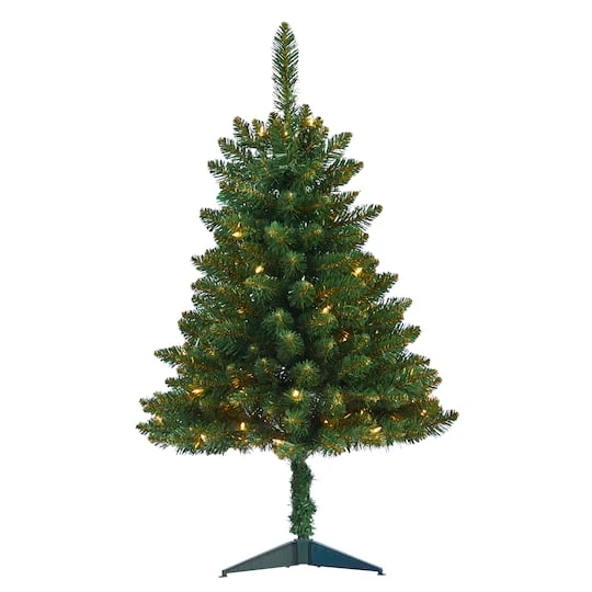 3ft. Pre-Lit Northern Rocky Spruce Artificial Christmas Tree, Clear LED Lights 3 3ft. Pre-Lit Northern Rocky Spruce Artificial Christmas Tree, Clear LED Lights