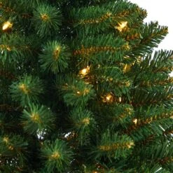 3ft. Pre-Lit Northern Rocky Spruce Artificial Christmas Tree, Clear LED Lights 13 3ft. Pre-Lit Northern Rocky Spruce Artificial Christmas Tree, Clear LED Lights -Northlight Shop D255814S 3