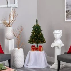 3ft. Pre-Lit Northern Rocky Spruce Artificial Christmas Tree, Clear LED Lights 16 3ft. Pre-Lit Northern Rocky Spruce Artificial Christmas Tree, Clear LED Lights -Northlight Shop D255814S 6