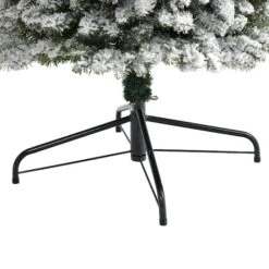 9ft. Pre-Lit Flocked Pencil Artificial Christmas Tree With Clear LED Lights 14 9ft. Pre-Lit Flocked Pencil Artificial Christmas Tree With Clear LED Lights -Northlight Shop D255815S 4