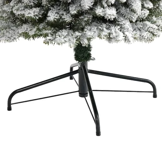 9ft. Pre-Lit Flocked Pencil Artificial Christmas Tree With Clear LED Lights 7 9ft. Pre-Lit Flocked Pencil Artificial Christmas Tree With Clear LED Lights - Image 5