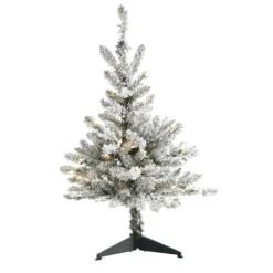 3ft. Pre-Lit West Virginia Spruce Artificial Christmas Tree, Clear LED Lights -Northlight Shop D255817S 1 1