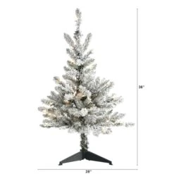 3ft. Pre-Lit West Virginia Spruce Artificial Christmas Tree, Clear LED Lights -Northlight Shop D255817S 2