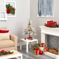 3ft. Pre-Lit West Virginia Spruce Artificial Christmas Tree, Clear LED Lights -Northlight Shop D255817S 6