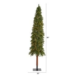 8ft. Pre-Lit Grand Alpine Artificial Christmas Tree, Clear LED Lights 12 8ft. Pre-Lit Grand Alpine Artificial Christmas Tree, Clear LED Lights -Northlight Shop D255824S 2