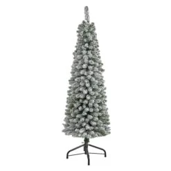 5ft. Unlit Flocked Artificial Christmas Tree -Northlight Shop D255833S 1 1
