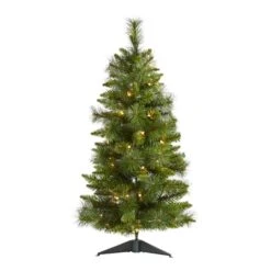 3ft. Pre-Lit New Haven Pine Artificial Christmas Tree, Warm White LED Lights 14 3ft. Pre-Lit New Haven Pine Artificial Christmas Tree, Warm White LED Lights -Northlight Shop D255840S 1 1
