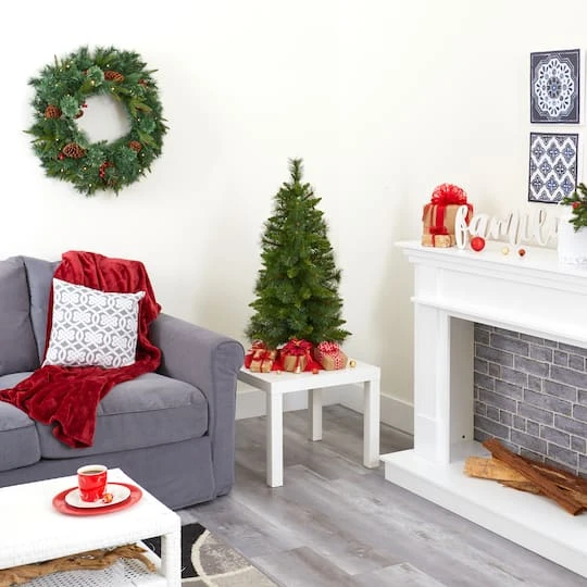 3ft. Pre-Lit New Haven Pine Artificial Christmas Tree, Warm White LED Lights 13 3ft. Pre-Lit New Haven Pine Artificial Christmas Tree, Warm White LED Lights - Image 11