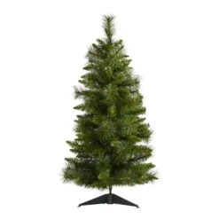 3ft. Pre-Lit New Haven Pine Artificial Christmas Tree, Warm White LED Lights 16 3ft. Pre-Lit New Haven Pine Artificial Christmas Tree, Warm White LED Lights -Northlight Shop D255840S 3