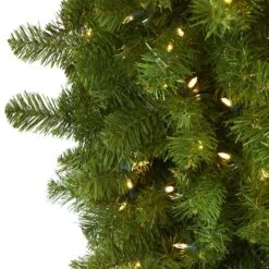 8ft. Pre-Lit Sun Valley Spruce Upside Down Artificial Christmas Tree, Warm White LED Lights -Northlight Shop D255841S 3