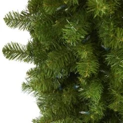 8ft. Pre-Lit Sun Valley Spruce Upside Down Artificial Christmas Tree, Warm White LED Lights -Northlight Shop D255841S 4