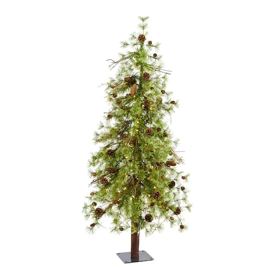 5ft. Pre-Lit Wyoming Alpine & Pinecone Artificial Christmas Tree, Clear LED Lights 3 5ft. Pre-Lit Wyoming Alpine & Pinecone Artificial Christmas Tree, Clear LED Lights