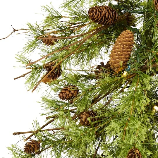5ft. Pre-Lit Wyoming Alpine & Pinecone Artificial Christmas Tree, Clear LED Lights 6 5ft. Pre-Lit Wyoming Alpine & Pinecone Artificial Christmas Tree, Clear LED Lights - Image 4