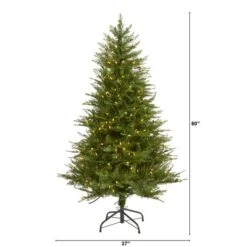 5ft. Pre-Lit Wisconsin Fir Artificial Christmas Tree, Clear LED Lights 13 5ft. Pre-Lit Wisconsin Fir Artificial Christmas Tree, Clear LED Lights -Northlight Shop D255854S 2