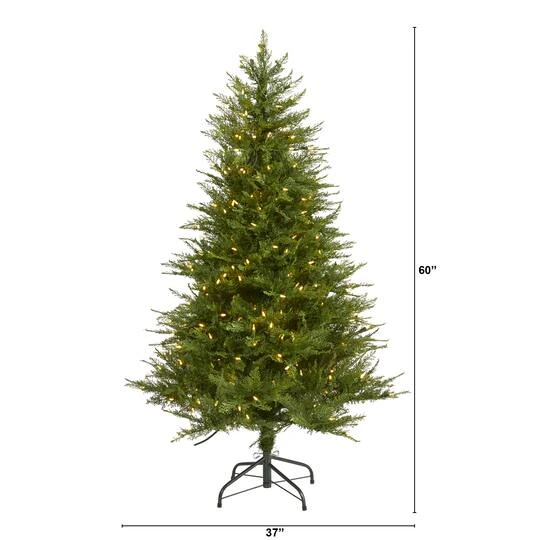 5ft. Pre-Lit Wisconsin Fir Artificial Christmas Tree, Clear LED Lights 8 5ft. Pre-Lit Wisconsin Fir Artificial Christmas Tree, Clear LED Lights - Image 6