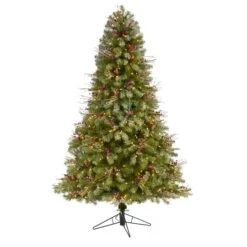 6.5ft. Pre-Lit Big Sky Spruce Artificial Christmas Tree, Clear LED Lights 12 6.5ft. Pre-Lit Big Sky Spruce Artificial Christmas Tree, Clear LED Lights -Northlight Shop D255872S 1 1