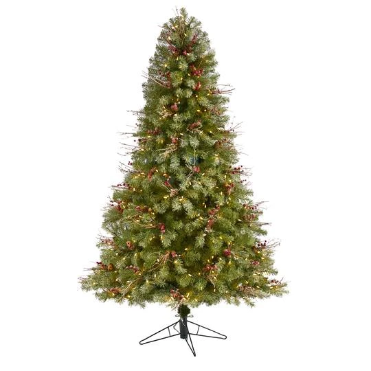 6.5ft. Pre-Lit Big Sky Spruce Artificial Christmas Tree, Clear LED Lights 3 6.5ft. Pre-Lit Big Sky Spruce Artificial Christmas Tree, Clear LED Lights