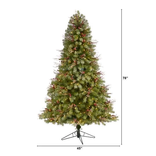 6.5ft. Pre-Lit Big Sky Spruce Artificial Christmas Tree, Clear LED Lights 7 6.5ft. Pre-Lit Big Sky Spruce Artificial Christmas Tree, Clear LED Lights - Image 5