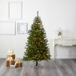 6ft. Pre-Lit Springfield Artificial Christmas Tree, Clear LED Lights 16 6ft. Pre-Lit Springfield Artificial Christmas Tree, Clear LED Lights -Northlight Shop D255886S 5
