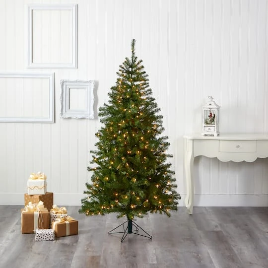 6ft. Pre-Lit Springfield Artificial Christmas Tree, Clear LED Lights 9 6ft. Pre-Lit Springfield Artificial Christmas Tree, Clear LED Lights - Image 7