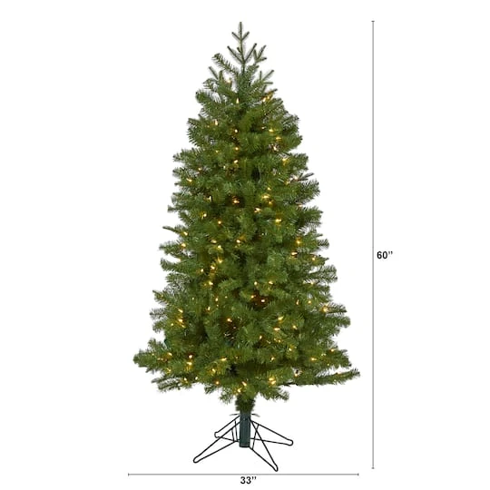 5ft. Pre-Lit Vancouver Spruce Artificial Christmas Tree, Warm White LED Lights 5 5ft. Pre-Lit Vancouver Spruce Artificial Christmas Tree, Warm White LED Lights - Image 3