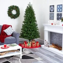 6.5ft. Pre-Lit Vancouver Spruce Artificial Christmas Tree, Warm White LED Lights 21 6.5ft. Pre-Lit Vancouver Spruce Artificial Christmas Tree, Warm White LED Lights -Northlight Shop D255891S 9