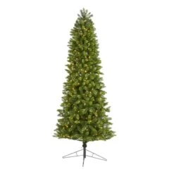8ft. Pre-Lit Virginia Spruce Artificial Christmas Tree, Warm White LED Lights