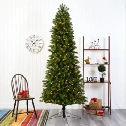 8ft. Pre-Lit Virginia Spruce Artificial Christmas Tree, Warm White LED Lights -Northlight Shop D255897S 7