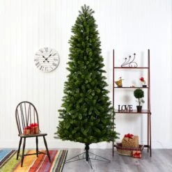 8ft. Pre-Lit Virginia Spruce Artificial Christmas Tree, Warm White LED Lights -Northlight Shop D255897S 8