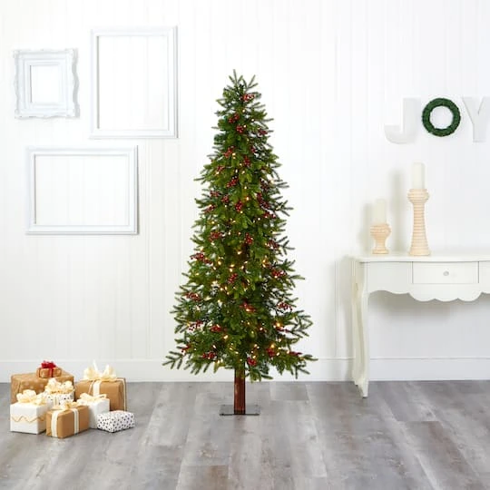 6ft. Pre-Lit Berries Victoria Fir Artificial Christmas Tree With Color Changing LED Lights 9 6ft. Pre-Lit Berries Victoria Fir Artificial Christmas Tree With Color Changing LED Lights - Image 7