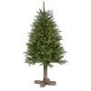 5ft. Pre-Lit Napa Valley Pine Artificial Christmas Tree With Warm White LED Lights On A Faux Wood Stand 1 5ft. Pre-Lit Napa Valley Pine Artificial Christmas Tree With Warm White LED Lights On A Faux Wood Stand -Northlight Shop D255907S 1