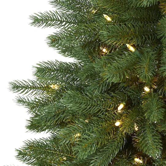 5ft. Pre-Lit Napa Valley Pine Artificial Christmas Tree With Warm White LED Lights On A Faux Wood Stand 6 5ft. Pre-Lit Napa Valley Pine Artificial Christmas Tree With Warm White LED Lights On A Faux Wood Stand - Image 4