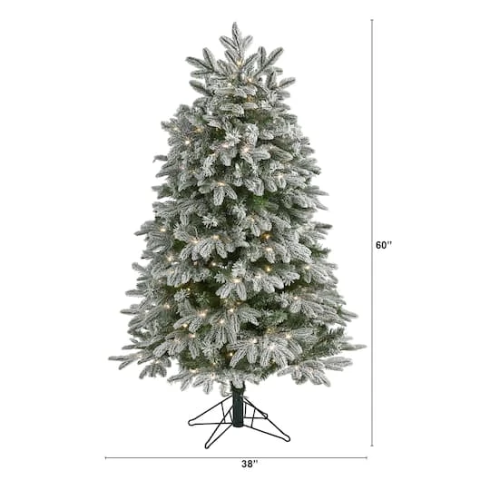 5ft. Pre-Lit Flocked Colorado Mountain Fir Artificial Christmas Tree, Warm White Microdot LED Lights 5 5ft. Pre-Lit Flocked Colorado Mountain Fir Artificial Christmas Tree, Warm White Microdot LED Lights - Image 3